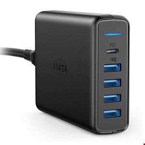 Anker A2056K11 PowerPort I PD with 1PD & 4PIQ 60W Fast Charger
