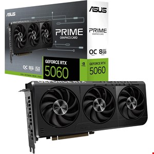 ASUS Prime GeForce RTX 5060 8GB GDDR7 OC Edition Gaming Graphics Card