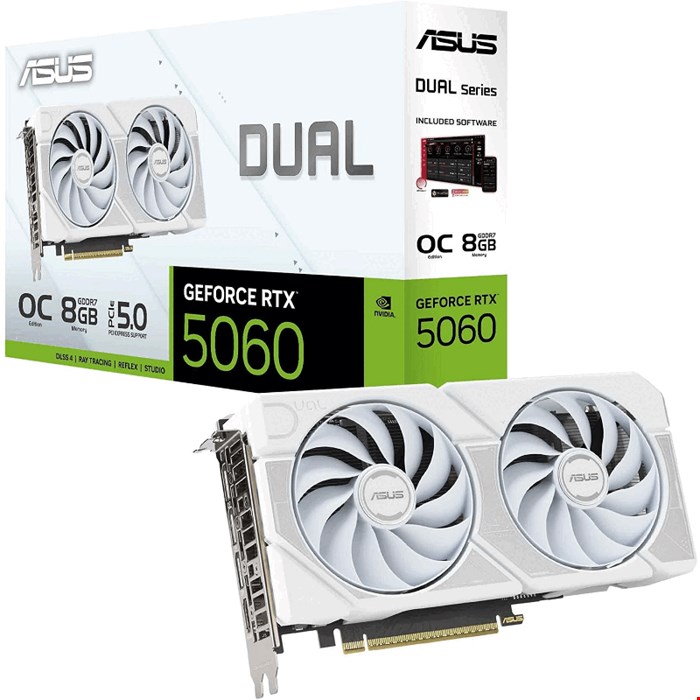 ASUS Dual GeForce RTX™ 5060 8GB GDDR7 White Edition